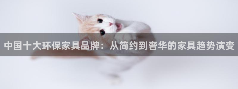 杏耀代理官网：中国十大环保家具品牌：从简约到奢华的家具趋势演